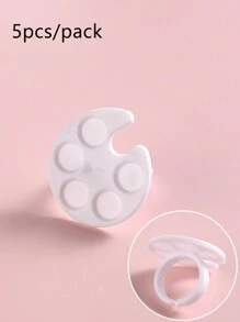 迷你美甲调色盘戒指，椭圆形指环调色盘，用于美甲颜料混合，轻巧便携，适合专业人士和家庭使用，DIY美甲用品（2个/5个），美甲用品，美甲工具，美甲艺术工具，返校季，美甲，美甲工具，适用于贴片式美甲 - 彩色 - 查看 17