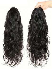 Claw Clip Ponytail Extension Water Wave Human Hair Clip In Ponytail Hair Extensions Pony Tails Hair Extensions Remy Hair Long Body Wave Ponytail Hair Extension For Women