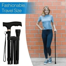 BriSunshine BriSunshine Adjustable Folding Aluminum Collapsible Travel Hiking Cane