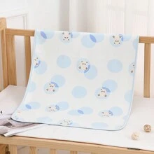 1pc 100% Cotton Waterproof & Breathable Reusable Incontinence Pad, Baby Crib Mattress Protector, Stroller, Bassinet, Car Seat, Menstrual Pad, Elderly Care, Pet Mat, Suitable For Children Dorm, Back To School