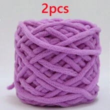 EDCUEBE7 1/2/3/5 卷，约 90-100g/根冰条编织单股粗纱，适用于 DIY 围巾、包、拖鞋、玩偶、毛毯、靠垫、毛绒玩具（颜色随机） - 彩色 - 查看 43