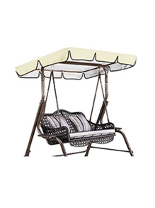 1pc Outdoor Swing Canopy, Garden Patio Yard Swing Top Cover, Oxford Cloth With Waterproof Silver Coating, Protects Swing From Rain, Snow, Dust And Leaves, All-Season (5000mm Waterproof)
