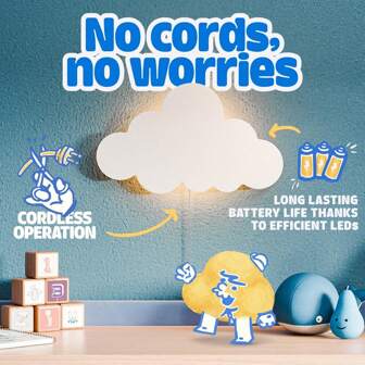 Tinabless Cloud Light - Floating Cloud Wall Lamp For Nursery | Cute Floating Cloud Lamp For Kids Bedroom | Hanging Cloud Night Lights For Bedroom | Cloud Lamp For Baby Nursery