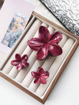 2pcs/3pcs Vintage Elegant Tie Dye Floral Hair Clips For Women, Soft And Fashionable, Suitable For Buns, Braids, Daily Wear, Vacations, Festivals, Parties, Dates,Hair Accessories,Hair Claw,Claw Clips,Hair Clutch,Hair Jaw Clip