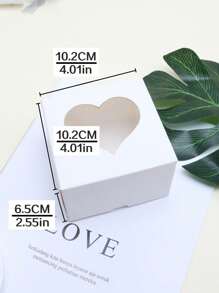 5pcs/10pcs Valentine's Day Macaroon Bakery Box, Dessert Box With Window, Cookie Box, Small Snack Box, Mini Cake Box, Suitable For Sweets, Strawberry, Pastry, Candy Packaging