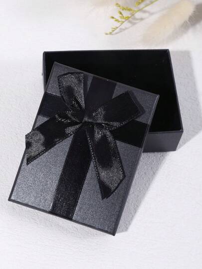 1 Piece Multi-Color Bow Gift Box Packaging For Couples Necklace Bracelet Earrings Ring Jewelry Gifts, Suitable For Friends, Back To School