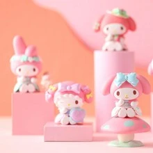 Sanrio 1PC My Melody Tea Party Theme Blind Box, Cute Cartoon Character Model, PVC Figurine, Versatile Styling Combinations, Desktop Decoration Supplies, Cute Fashion , Home Room Decor, Homecoming Season Gifts, Room Decoration Stuff, Home Decor, Bedroom Decor, Party Decorations, Wedding Items, 14+Youth Toys (Random Shipping)