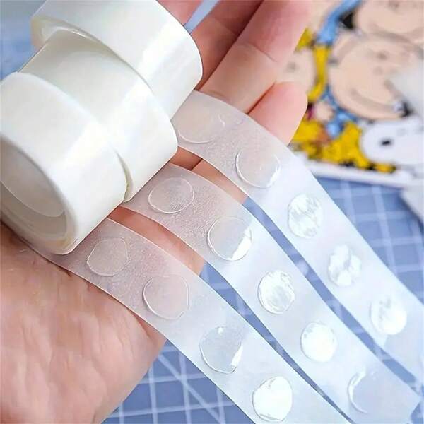 1/3/5 Rolls Of Transparent Double-Sided Adhesive Tape, With 100 Transparent Adhesive Dots Per Roll, Suitable For Balloons. Non Marking And Removable Adhesive Stickers, Suitable For DIY Party Decoration - Suitable For Weddings, Bridal Showers, Birthdays, Housewarming, Anniversaries - Multifunctional Holiday Use