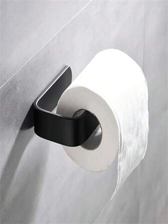 1PC Bathroom Creative Paper Towel Holder Punch Free Bathroom Paper Roll Wall Hanging Black Nordic Simple Thickened Shelf, Table Napkin Holder, Tissue Container, Vanities, Bathroom Accessories Bathroom Tissue Holder Kitchen Tools, Organizer Kitchen, Travel, Holiday, Napkin Holder, Festival Family Gathering, For Home Kitchen Dining Room, Decorative Box, Women Wedding Gift, Summer Travel Holiday Festival Must-Have