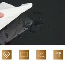 CLIPOP Nightstand With 2 Drawers, With LED Lights, High Gloss, With Top Tray, Storage Cabinet, Bedside Table For Bedroom - 黑色 - 查看 8