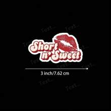 Miếng dán Vinyl Short N' Sweet Kiss 3 inch – Lý tưởng cho máy tính xách tay, bình nước, nhật ký và không gian lãng mạn | Tuyệt vời cho các cặp đôi, người hâm mộ sự lãng mạn và những người đam mê hôn | Món quà hoàn hảo cho bạn bè, đối tác và người yêu | Miếng dán táo bạo và quyến rũ cho đồ trang trí theo chủ đề lãng mạn và những người đam mê tình yêu - 3inch/7,62cm - Xem 8