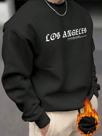 男士运动衫 保暖连帽衫 时尚长袖 T 恤 运动衫