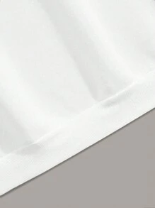 男士休闲日常字母印花圆领运动衫，秋季 - 白色 - 查看 5