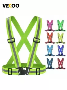 Stay Visible - High-Visibility Reflective Vest With Adjustable Strap For Night Runs & Rides | For Adults, Cop Accessories - Multicolor - View 10