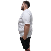 Kit 3 Plus Size Plain Dry Fit T-Shirts - 白色 - 查看 5