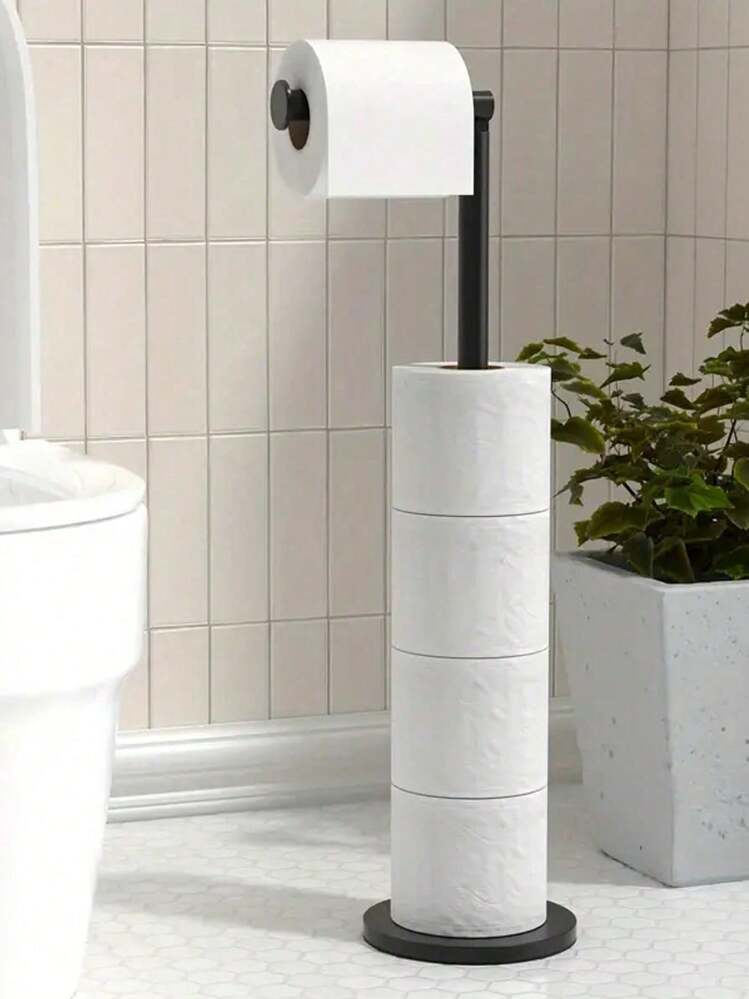 Porte Papier Toilette,Porte Rouleau Papier Toilettes Métal Noir,Support