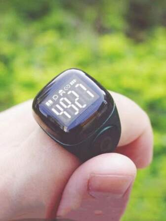 1 pieza N01 Anillo inteligente Bluetooth con pantalla, funciona como indicador y contador de la dirección de la alquibla, compatible con aplicación