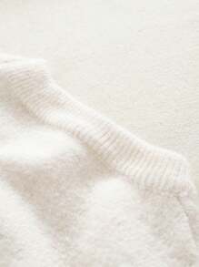 Suéter para Meninas, Novo Design de Outono/Inverno, Suéter de Malha Infantil, Urso de Desenho Animado Fofo, Top de Camada Básica Quente, Gola Redonda, Suéter Grande para Meninas Pré-Adolescentes para Uso Externo, Inverno