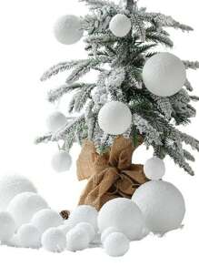 30/12pcs/Set,6pcs L, M, S Foam Christmas Decorative Ball With Lanyard, Winter, Spring Foam Round Decorative Ball, Suitable For Holiday Decoration, Home Decoration, Thanksgiving Day, Wedding, Birthday Party, Party Decoration Props, Decorative Pommel, Christmas (No Power Decoration) - Multicolor - View 9