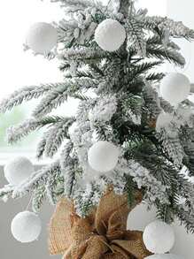 30/12pcs/Set,6pcs L, M, S Foam Christmas Decorative Ball With Lanyard, Winter, Spring Foam Round Decorative Ball, Suitable For Holiday Decoration, Home Decoration, Thanksgiving Day, Wedding, Birthday Party, Party Decoration Props, Decorative Pommel, Christmas (No Power Decoration) - Multicolor - View 6