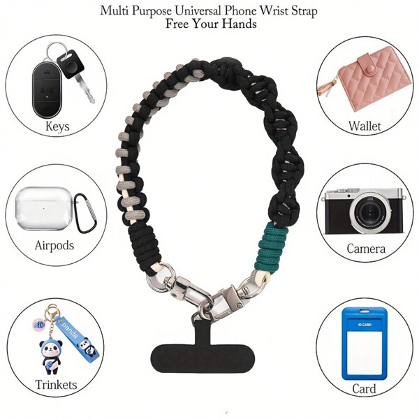 Handyschnur Armband, süßes verstellbares Handyschnur Armband mit Seil für Handyhüllen, Kameras, Schlüsselanhänger