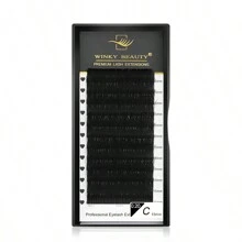 Winky Beauty 椭圆扁平睫毛延长单根长度 8-15 毫米自然柔软丝质经典单根浓密 12 排 0.15 毫米/0.20 毫米种植单根假睫毛优质线材哑光黑色化妆适合专业睫毛师睫毛簇、睫毛簇、单根睫毛、睫毛、假睫毛 - C - 查看 14