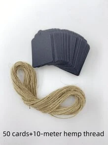 100pcs, Kraft Paper Gift Labels With Yellow Rope, Blank Commodity Price Hanging Labels, Bulk Brown Labels For Wedding, Birthday, Holiday And Party Gifts, Arts And Crafts Packaging, DIY Gift Decoration Labels And Hanging Decorations.