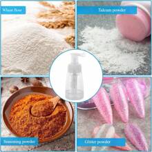 1pc 180ml Powder Spraying Bottle, Reusable Empty Container For Talcum Powder, Baking Soda, Pepper Powder Refill - Clear - View 5