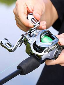 SOUGAYILANG Baitcasting Fishing Reel, 7.2:1 High Speed Gear Ratio,Super Smooth Composite Nylon Handle Low Profile Baitcaster Reel For Freshwater,Saltwater