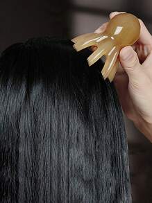 1 chiếc lược chải tóc thiết kế hình bạch tuộc, lược massage đầu có răng để kích thích huyệt đạo và giảm căng thẳng, dụng cụ cạo lược chải tóc răng thưa - Nhiều màu - Xem 6