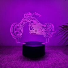 1pc Personalized 3D Motorcycle Shape LED Night Light, Creative Gift For Birthday, Christmas, Holiday
