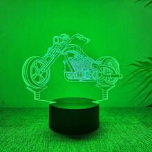 1pc Personalized 3D Motorcycle Shape LED Night Light, Creative Gift For Birthday, Christmas, Holiday