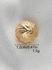 10 Peças/Pacote Botões Vintage de Metal, Design Assimétrico Enrugado, Botões de Decoração de Alta Qualidade para Casacos, Camisas, Suéteres, Ternos Casuais, Uniformes, Suprimentos de Costura DIY
