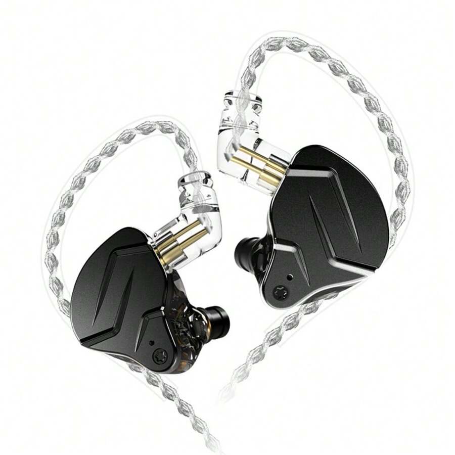 KZ ZSN PRO X Wired Earbuds In-Ear Monitor Headphones For Singer Musician With Dual Driver-Clear Sound And Ergonomic Custom-Fit Earpieces (S/M/L),Gaming Earbuds,3.5mm Jack For Phones Computer Laptops - màu đen - Xem 1