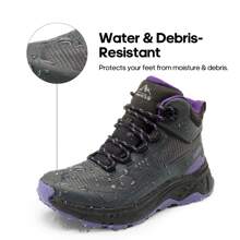 Women's Lightweight Comfort Hiking Boots Waterproof And Slip-Resistant Trekking For Outdoor - màu đen - Xem 6