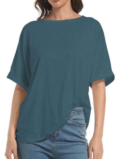 OUTBALL Camisetas de manga corta cuello redondo casuales para mujer