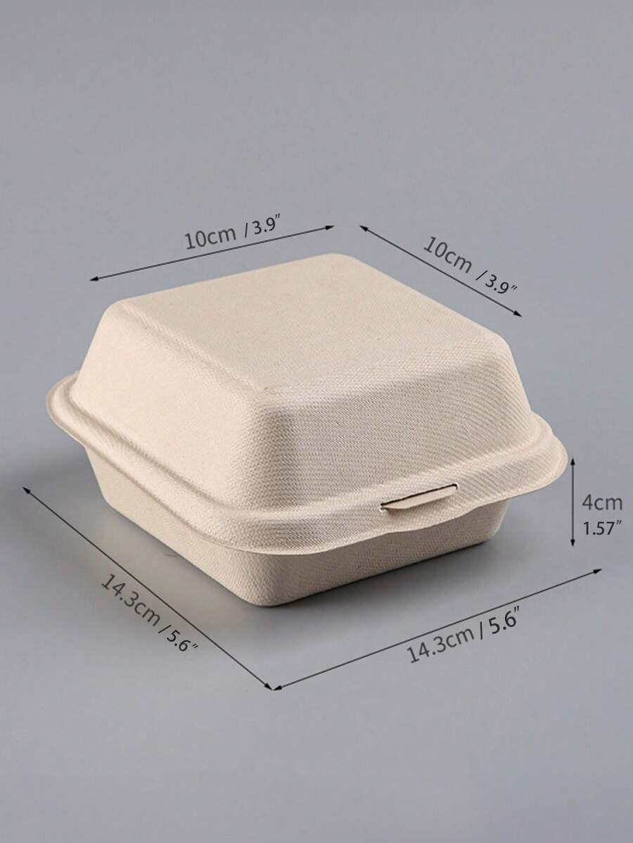10pcs Disposable 6-Inch Packaging Boxes, Lock Boxes, Takeout Lunch ...