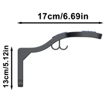 1pc Electric Vehicle Helmet Holder, Wall Mounted Helmet & Hat Storage Rack, No Drilling Required - Black - View 9