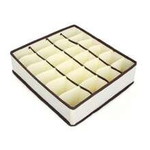 Foldable Organizer 24 Compartments For Underwear Socks Briefs Panties Lingerie Closets Drawers - Màu be - Xem 7