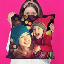 1pc Customized Double-Sided Printed Pillow Case, Suitable For Bedroom, Living Room, Sofa, Office Chair, Gift For Friends, Family, Pets, Birthday, Party, All Seasons