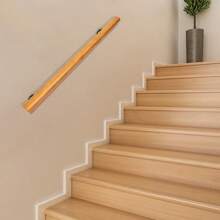 TFCFL 3 FT Modern Wood Handrail Stair Railing Wall-Mounted Hand Grab Rail For Indoor - Wood - View 3