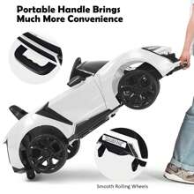 Lifezeal 12V Kids Ride On Car 2.4G RC Electric Vehicle W/ Lights MP3 Openable Doors White\Black\ Red\Pink - White - View 6