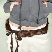 New Y2K Style Fluffy Belts, Rope Tied Fuzzy Waist Belts, Personalized Versatile INS Popular Summer, School
