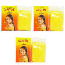 Aceite iluminador Carotone + Jabón iluminador Caratone con fórmula de protección solar natural y colágeno (Suero 65 ml 2.2 oz + Jabón 6.7 oz) Cada de 3 - Multicolor - Ver 2