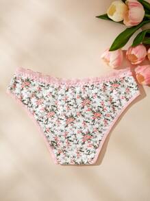 5 Pieced Women's Lace Trim Panties,Sexy And Romantic Women's Underwear Series - Multicolor - View 2