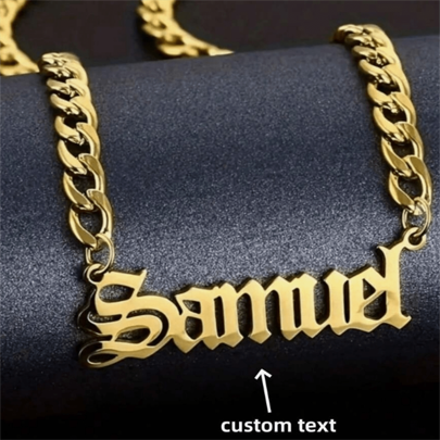 1 Peça Colar com Corrente com Letra de Nome Personalizada em Inglês Dourada, Prateada e Rose Gold, Colar Ajustável, Presente de Natal, Presente de Dia dos Namorados, Presente de Aniversário, Dourado, Estiloso, Colorido, Vintage, Hipster, Simples, Moda Y2K, Anos 2000, Personalizado, Único, Presentes Ideais para Ele, Presentes Ideais para Ela, Ela, Namorado, Namorada, Pai, Mãe, Família, Amigos, para Aniversários, para Formatura, para Festa, Joias Douradas