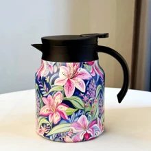 1 pieza Olla de acero inoxidable de 800ml/1000ml con infusor de té, termo aislado al vacío para hervir agua, tetera regreso a la escuela