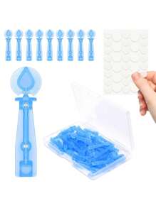 50/100pcs/Set Acne Needle Pimple Removal Disposable Tools,72/108 Dots Acne Pimple Stickers And Ultrafine Needle Set,For Pick Acne,Blackhead,Comedone Easily Removal