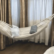 Double Hammock For Balcony, Large Park, 150x240 Cotton - 沙 - 查看 8