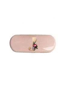 Creamy/Monet-Style Solid Color Glasses Case, New And Simple Design, Convenient And Portable With Waterproof And Dustproof Function (Small Size, Made Of Plastic Material) Initial Glasses Case Hard Shell - PU Leather Flower Gold Letter A-Z Flower Prints Pink Eyeglass Case